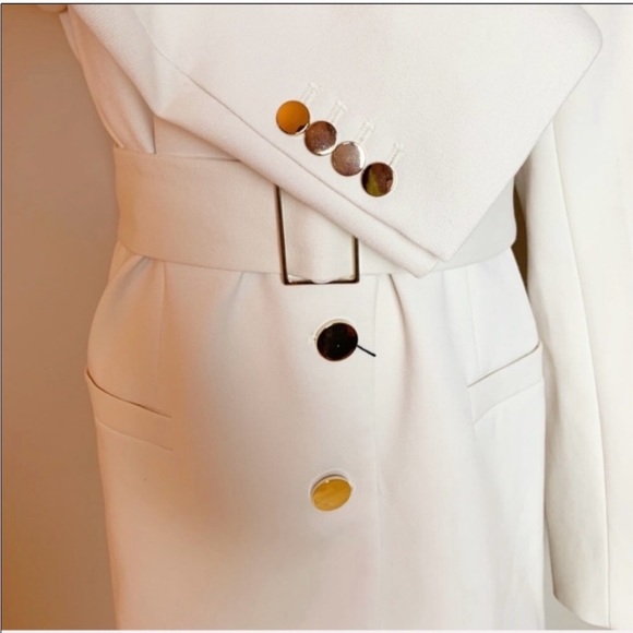 Zara ivory white long blazer/dress - Picture 4 of 7
